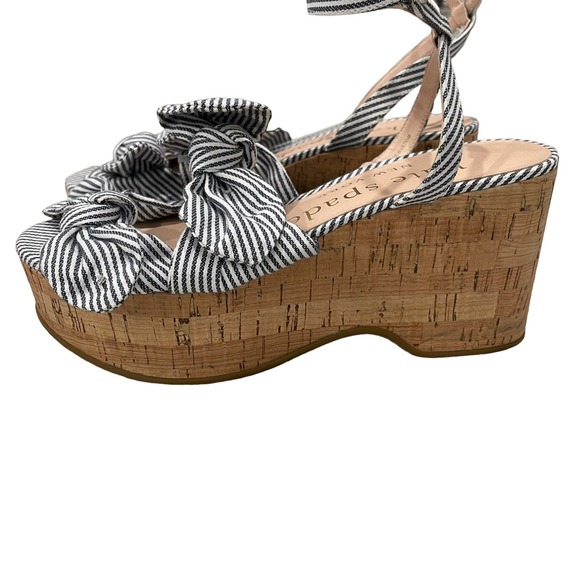 kate spade Shoes - Kate Spade Julep Canvas & Cork Platform Wedge Sandals Size 8 NWOB